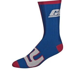 New York Giants Mens Size 5-10 Womens 6-11 Big Time Primary Casual Crew Socks